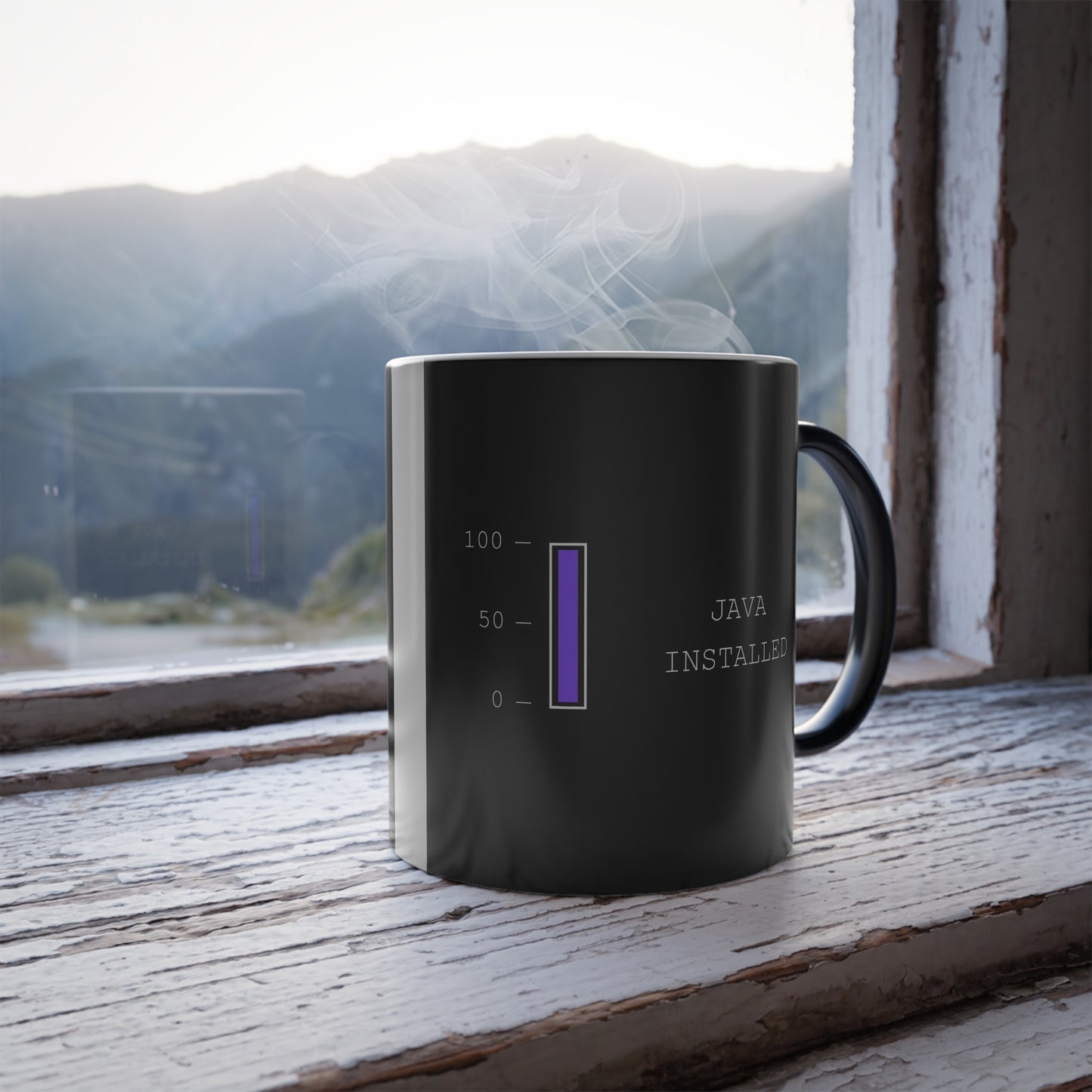 Java installed (dark) - Color Morphing Mug, 11oz